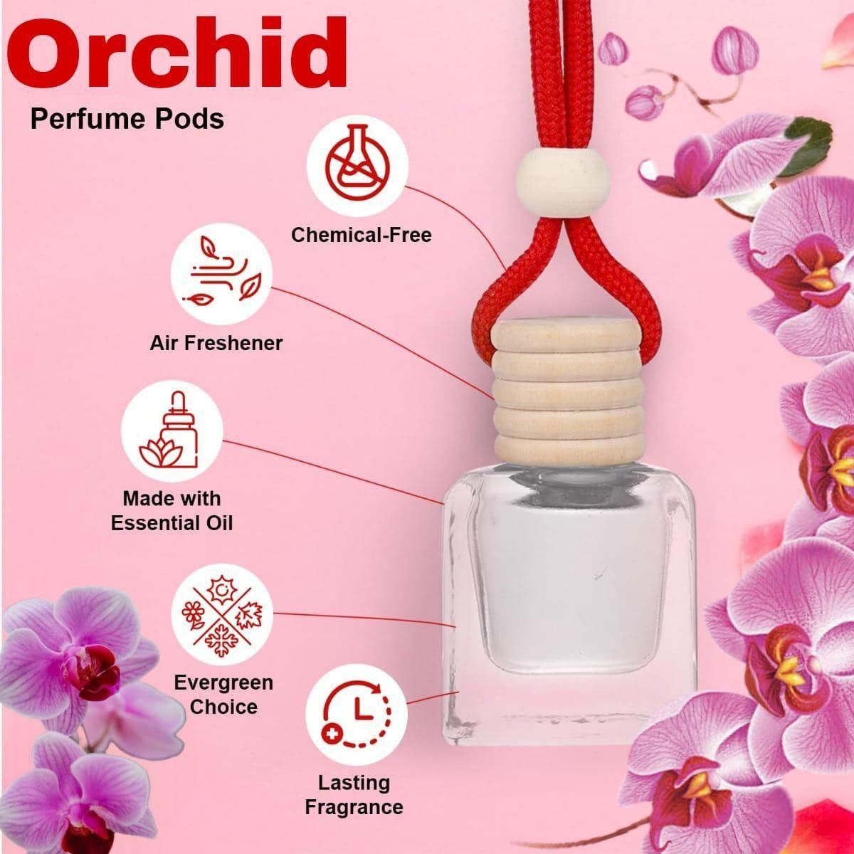 Hanging Car Perfume Pods Diffuser Scent - Assorted Fragrance (Pack of 1 )