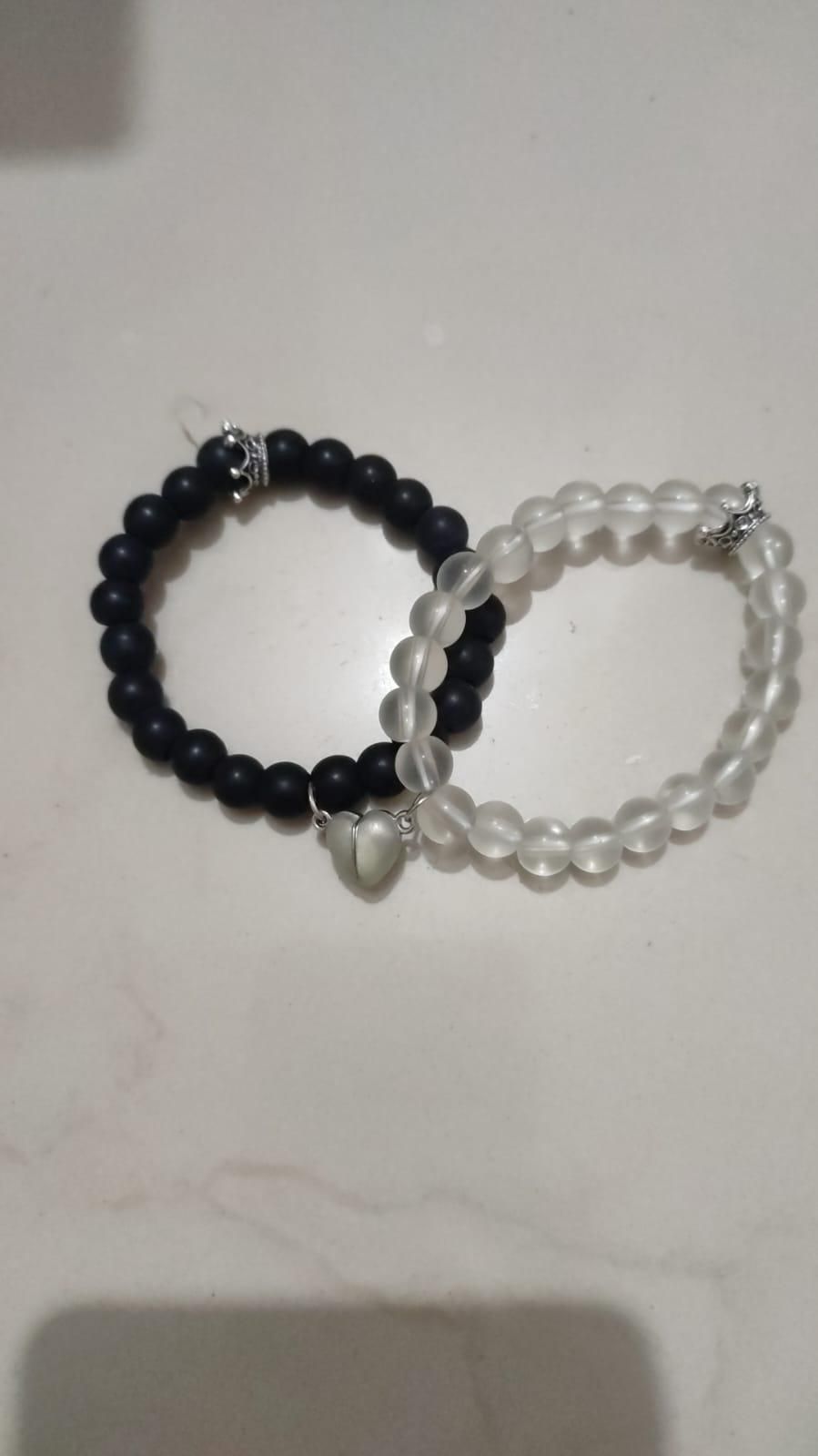 🌙 “Glow-in-the-Dark Lover & BFF Bracelets – Shine Together!”