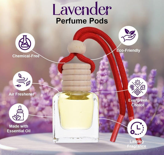 Hanging Car Perfume Pods Diffuser Scent - Assorted Fragrance (Pack of 1 )