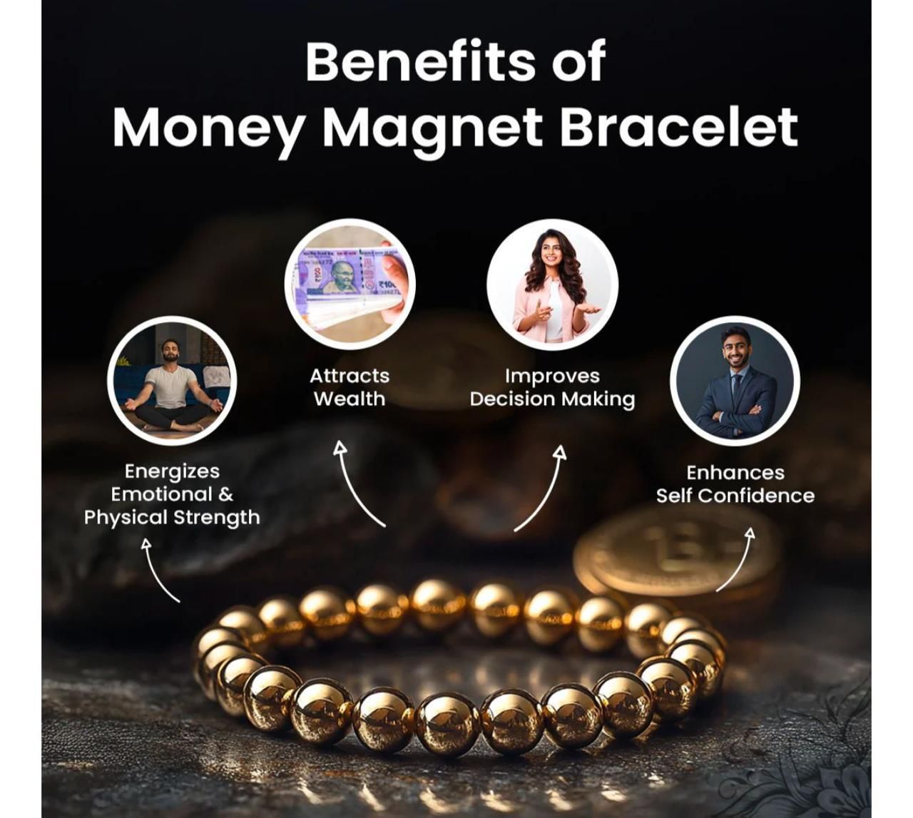 💎 “Money Magnet Turquoise Bracelet – Unisex Energy & Style”