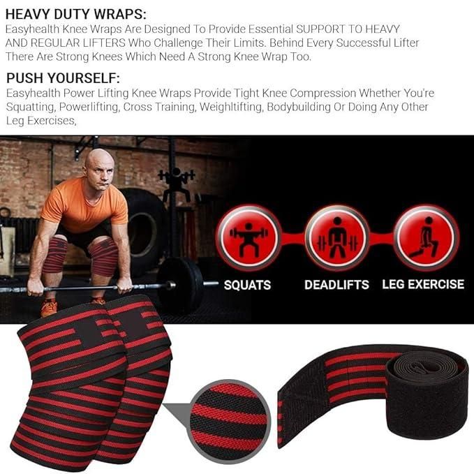 Power Moves – Compression Knee Wraps (Pair)